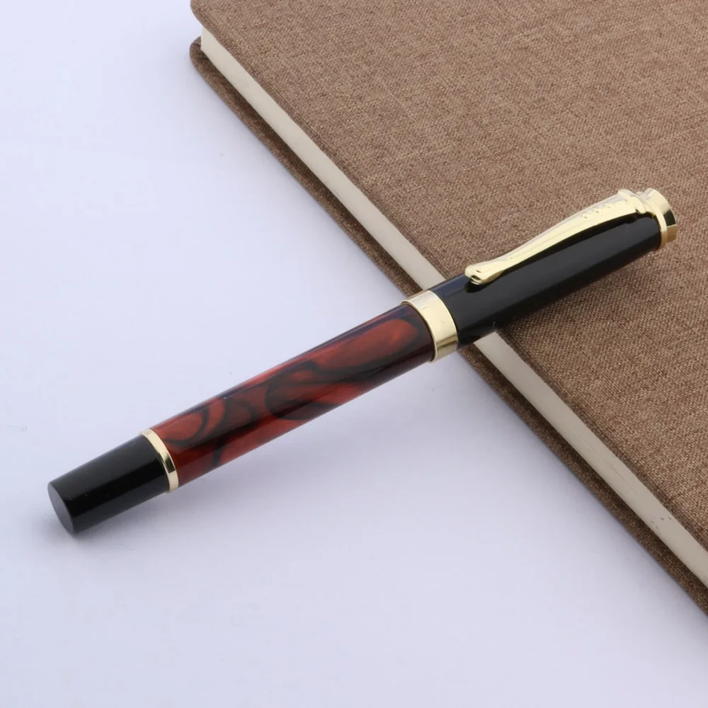 Jinhao 500 металлическая темно-красная ледяная перьевая ручка со средним перьевым