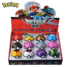 1 коробка из 12 покебаэ, 4,8 см, детские игрушки маленького размера, есть один в каждом мяче, Мультяшные персонажи покемона, подарок на день рождения