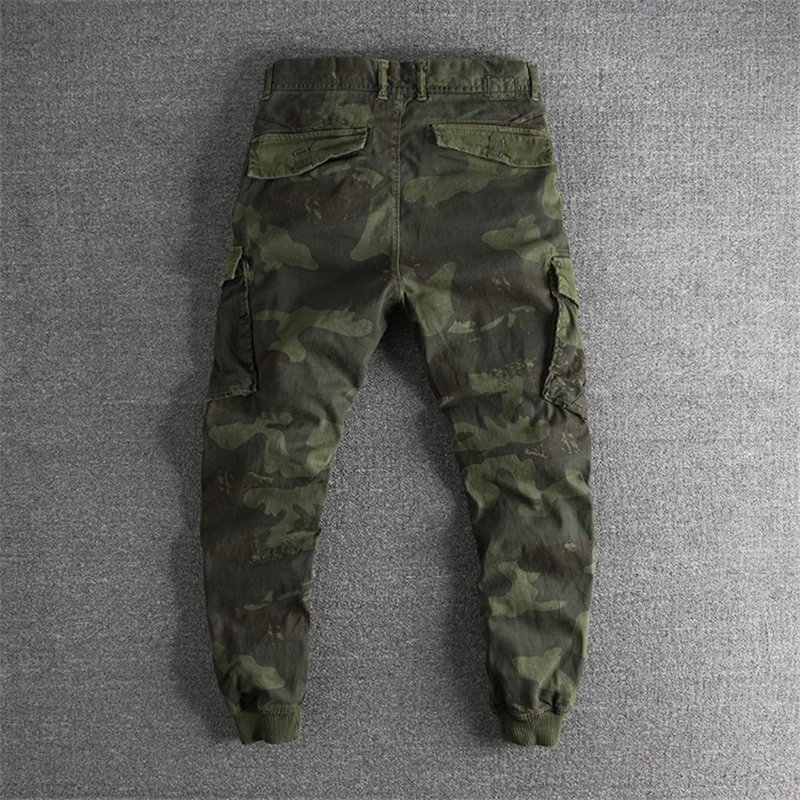 Японские Харадзюку Мульти Карманы камуфляж брюки карго для мужчин военная армия усталость джинсовые камуфляжные брюки желтый зеленый плюс размер