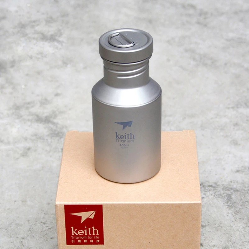 

400ml Water Bottle Titanium Sport Kettle Direct Drinking Shaker Bottles Hiking Portable Bottle For Water Bicycle Bottle Ti3030