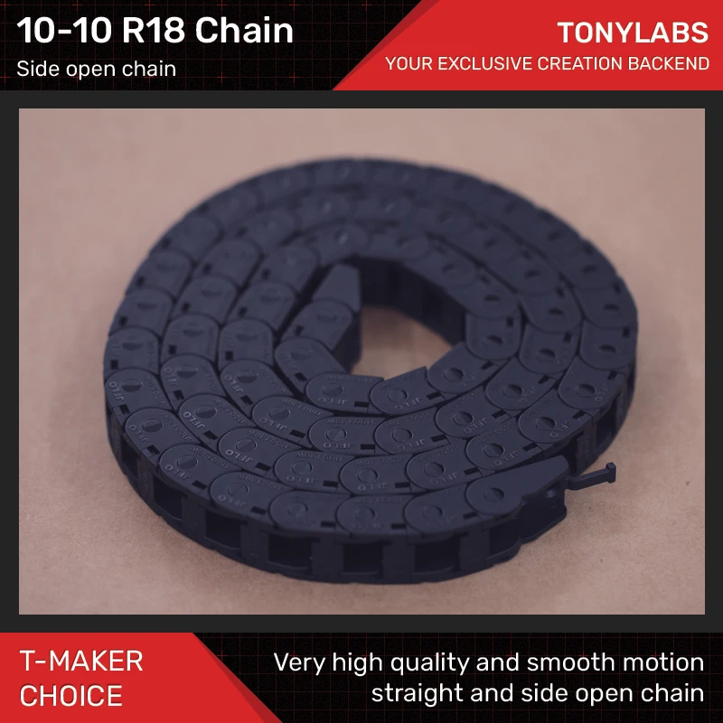 High Quality 10-10 R18 Generic Cable Chain for VORON 3D Prin