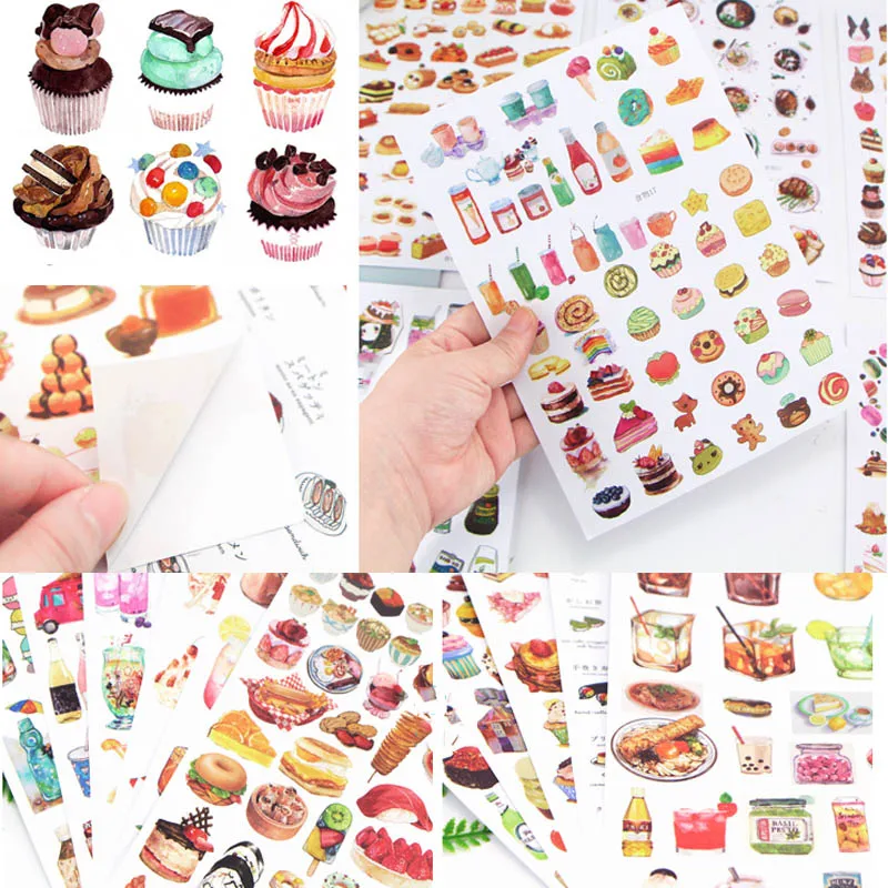 1 лист милый напиток стикер для канцелярских товаров Kawaii Foods Декор стикер пуля журнал стикер для детей Diy Скрапбукинг дневник альбом