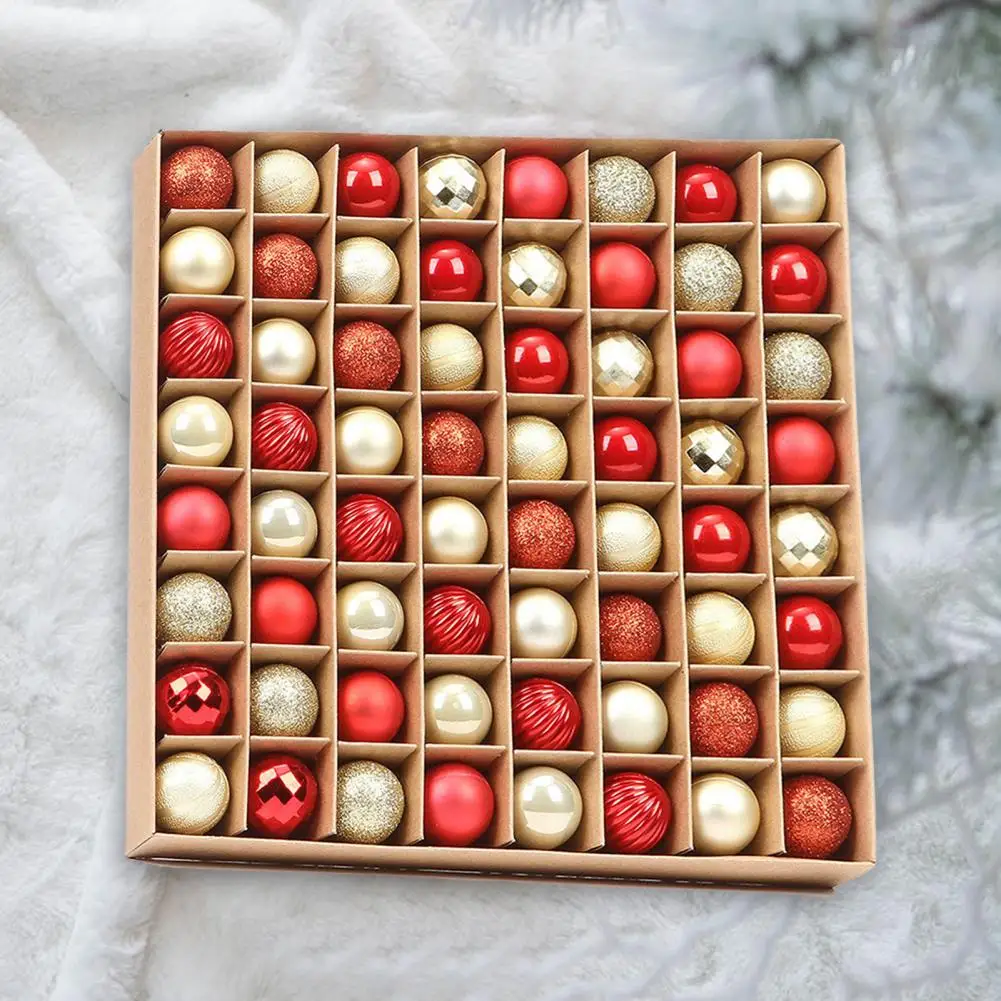 1 коробка Рождественский шар привлекательный ударопрочный PS рождественская елка