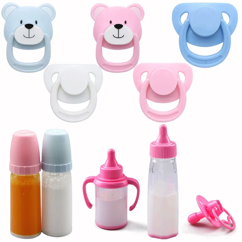 

1/2/3PCS Doll Magnetic Pacifier Playing House Kids Toy Magic Liquid Juice Milk Simulation Bottle Feeding Nipples Dolls Accessori