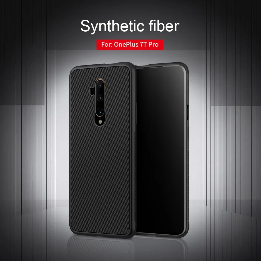 Для Oneplus 7T Pro задняя крышка чехол NILLKIN клетчатый синтетический карбоновый чехол для телефона бампер чехол для Oneplus 7T Pro