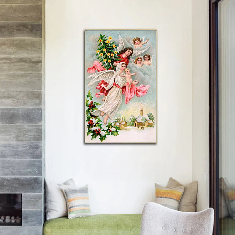 Летающий ангел и ребенок Вильям Адольфа портрет известная картина маслом на