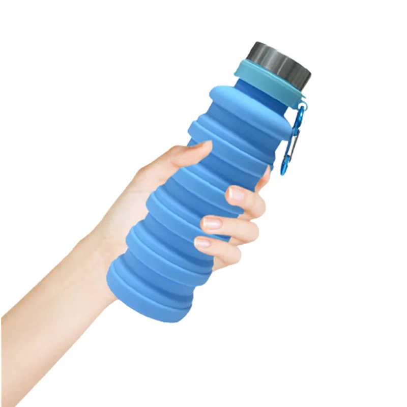 Retractable Water Cup Food Grade Silicone Kettle Anti-fall Break-proof Environmental Friendly Outdoor Sports Function J073 |
