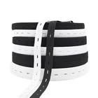 Плоская эластичная лента 5 метров 152025 мм с отверстиями для пуговиц, эластичная лента для фотоаксессуаров, белаячерная проволочная лента