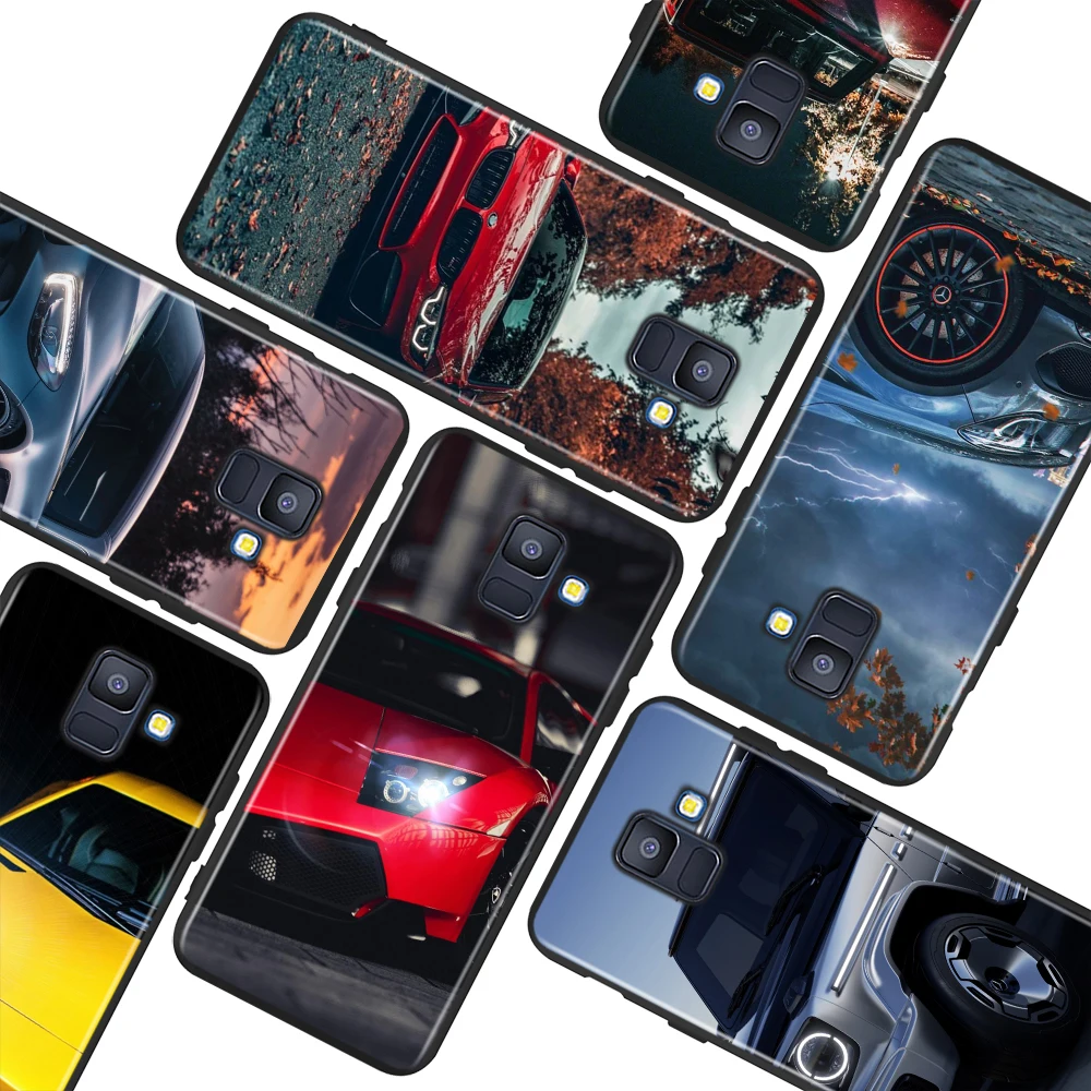 

Sports Cars Men for Samsung Galaxy A9 A8 Star A750 A7 A6 A5 A3 Plus 2018 2017 2016 Black Phone Case Soft Cover