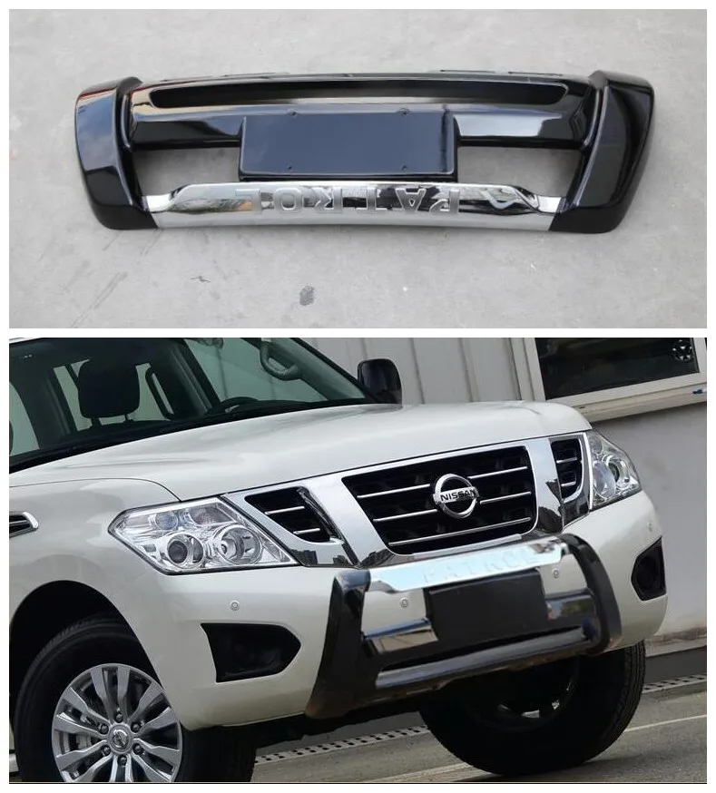 

ABS Car Front Bumper Protector Cover Guard Skid Plate Fits For Nissan Patrol Y62 2012 2013 2014 2015 2016 2017 2018