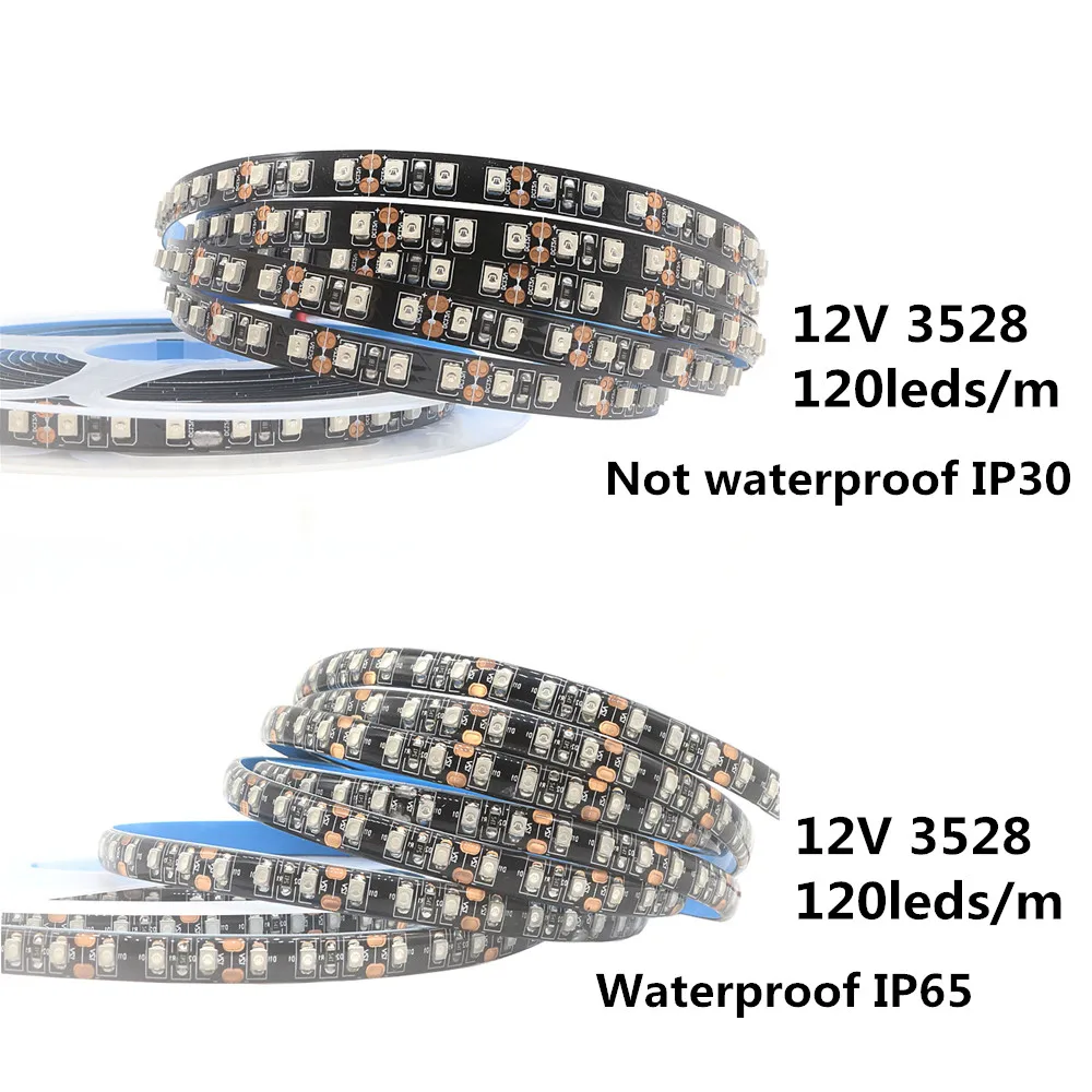 DC 12V 3528 SMD УФ светодиодный полосы светильник 60 s/m 120 395 405nm ультрафиолетовым