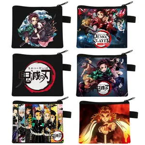 Кошелек для мелочи Kimetsu No Yaiba с аниме Demon Slayer, Подростковый кошелек для мальчиков и девочек, кредитницы Kamado Tanjirou Nezuko