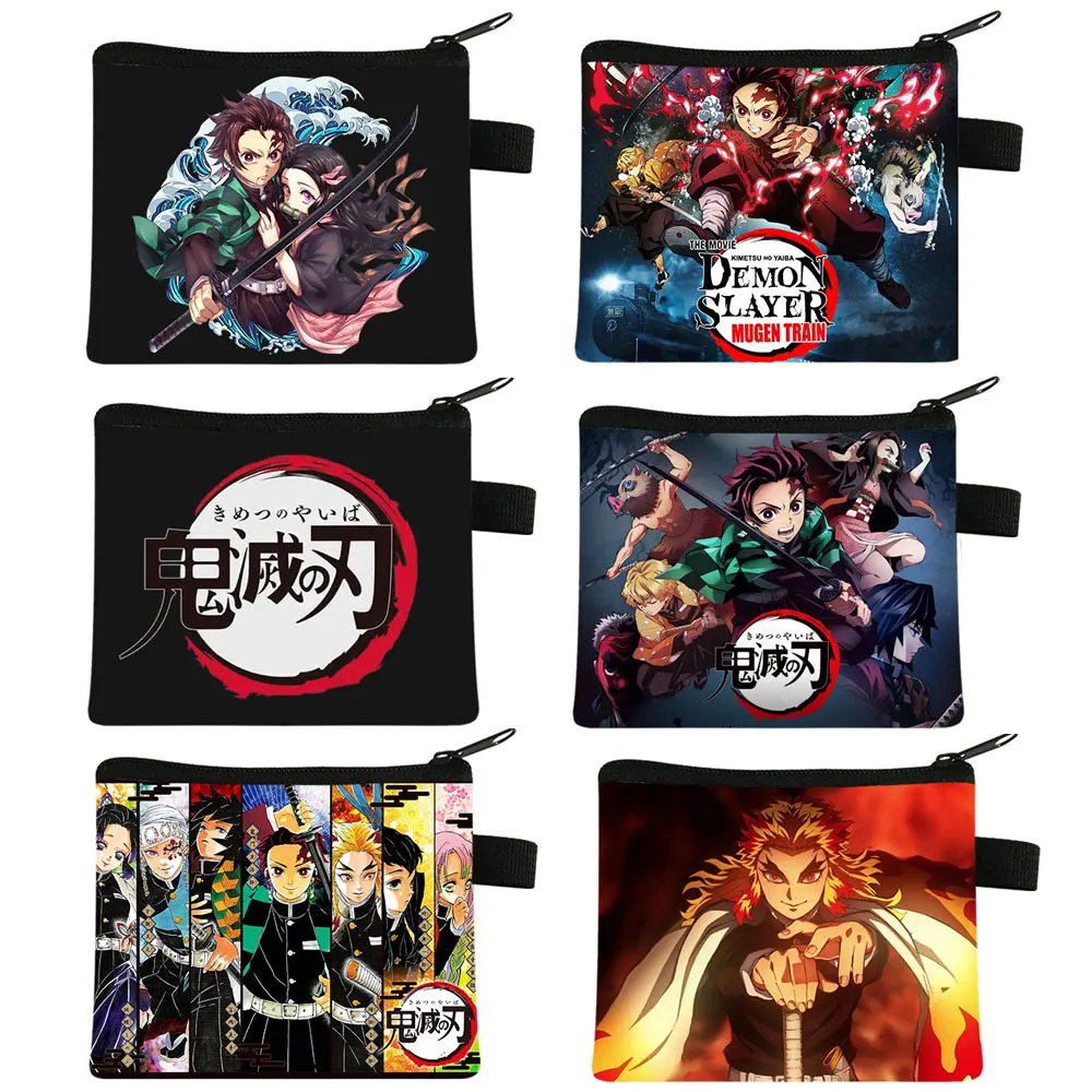 Кошелек для монет с аниме рассекающий демонов кошелек Kimetsu No Yaiba подростков