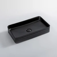 matte black bathroom sink bowls nordic ceramic washbasin square basin simple washbasin home basin shampoo bowl without tap