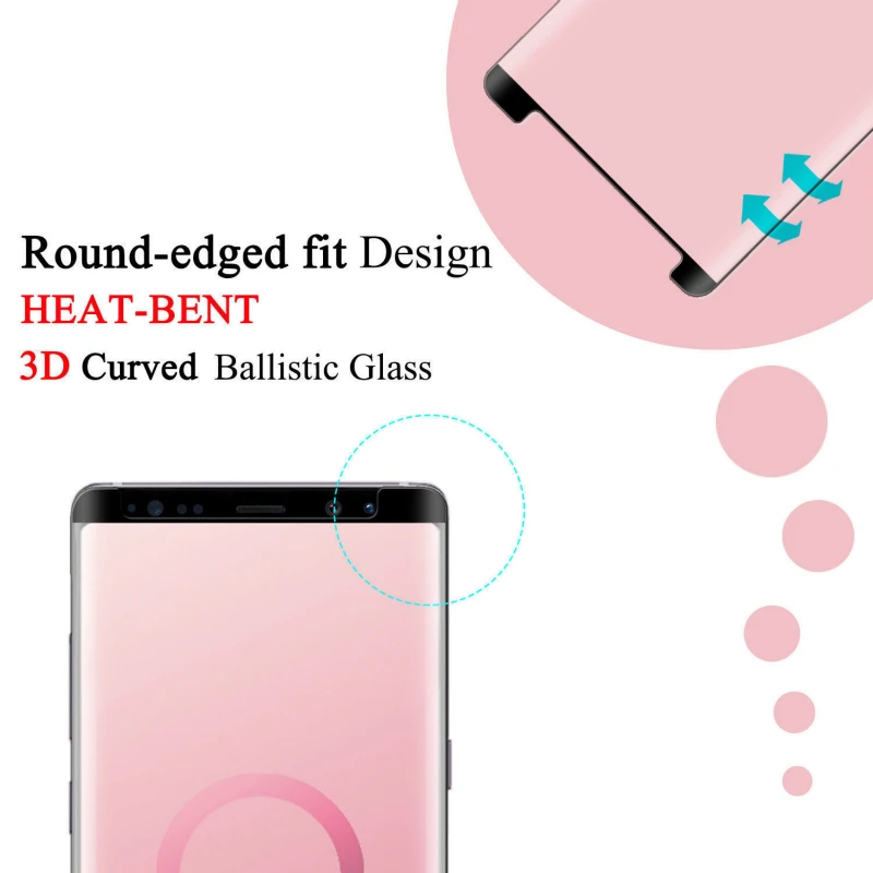 3D закаленное стекло JGKK с полным покрытием для Samsung Galaxy Note 9 8 Защитная пленка