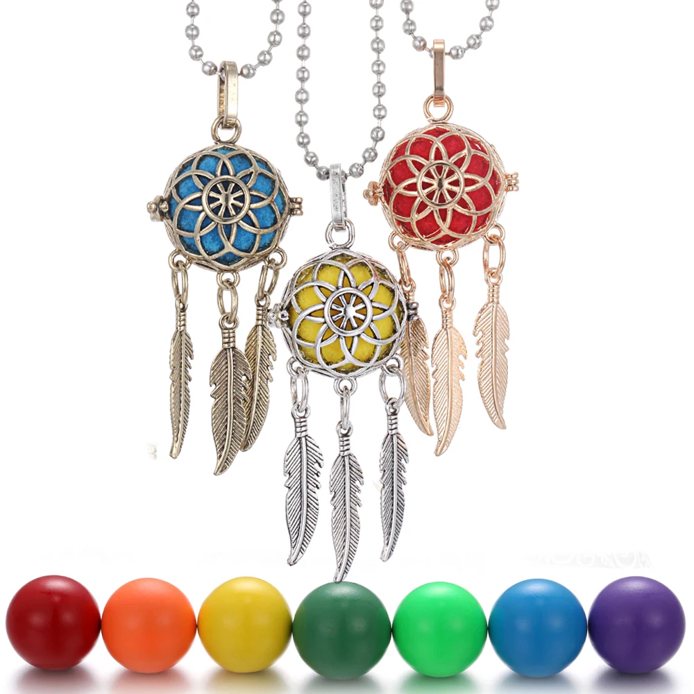Ловец снов 3 цвета ожерелье с шариком в виде колокольчика ангела призрака