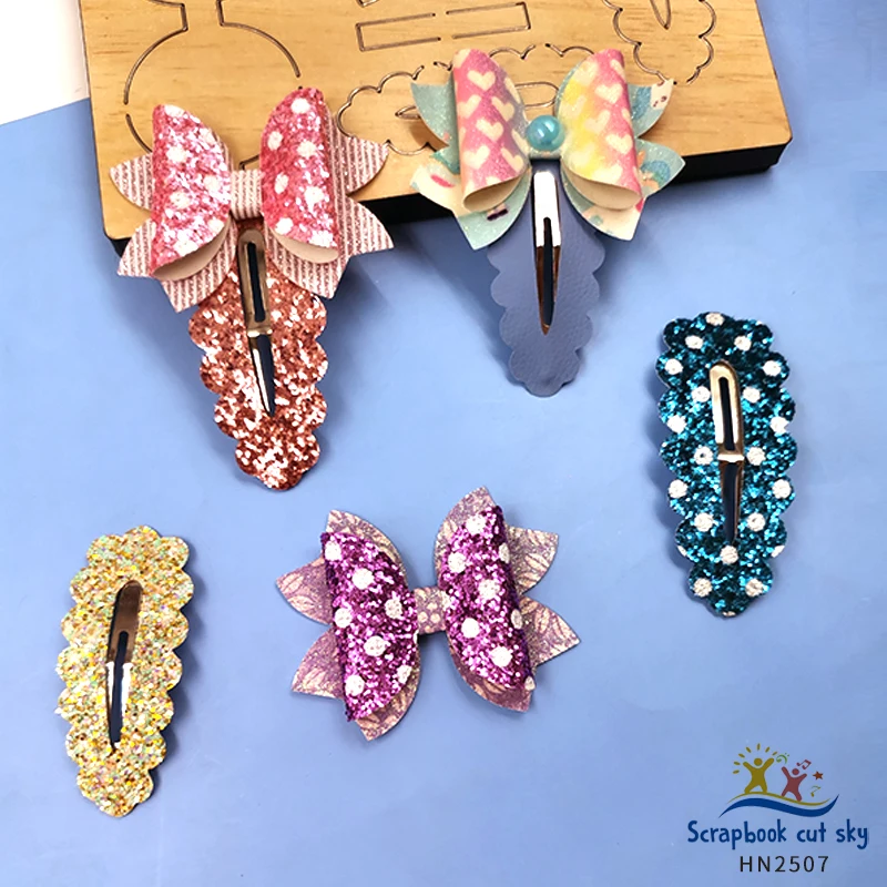 

Bow Hairpin HN2507 Muyu Wooden Mold Scrapbook Dies Suitable For Market General Machines