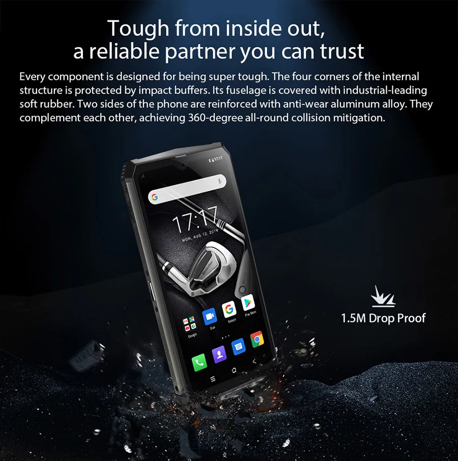 Мобильный телефон Blackview BV9100, 4 ГБ, 64 ГБ, экран 6,3 дюйма, Восьмиядерный Android 9,0, 16 Мп, быстрая зарядка, 13000 мАч, OTG, NFC, смартфон