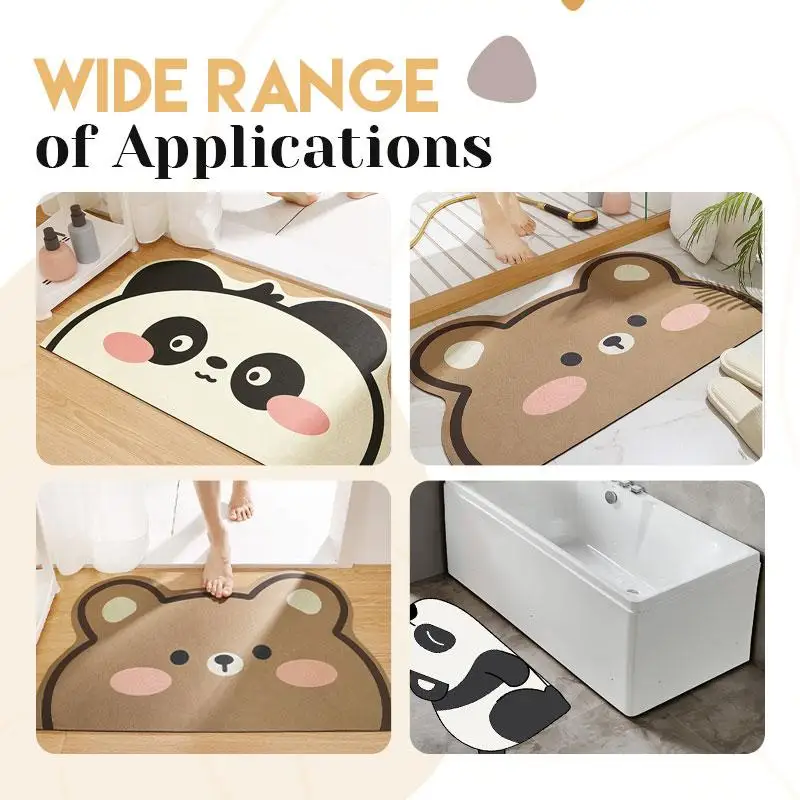 cute cat dog panda quick drying anti slip mat super absorbent bath mat nappa skin floor mats toilet carpet home decor free global shipping