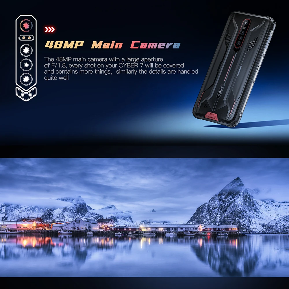 Смартфон Hotwav Cyber 7 6 3 дюйма FHD + 8 128 ГБ 8280 мА · ч 48 МП | Мобильные телефоны и аксессуары