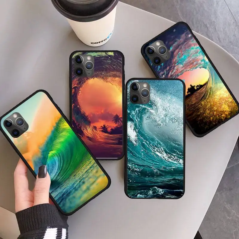 

Summer nature sea blue Ocean Waves Phone Case For iphone 12 11 13 7 8 6 s plus x xs xr pro max mini
