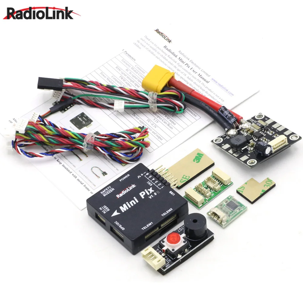 GPS-Контроллер полета Radiolink Mini PIX и M8N с ультразвуковым датчиком Su04/Mini OSD для