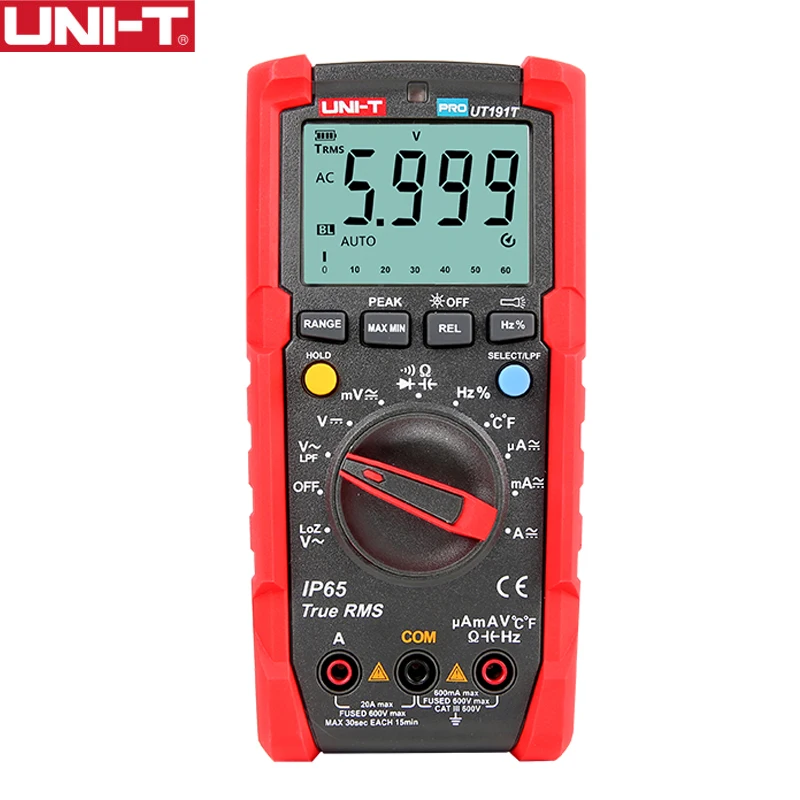 UT191T Digital UT191E UT191T Цифровой мультиметр True RMS Авто Диапазон AC DC напряжение тока фарадметр частотное сопротивление тестер - Цвет: UT191T