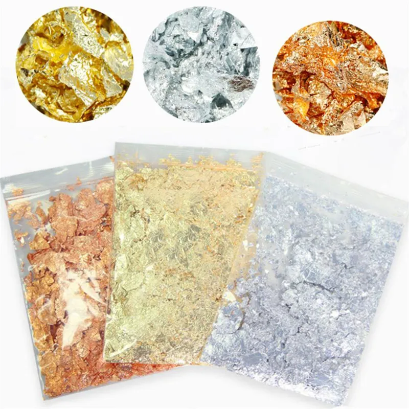 Золотая/серебряная фольга 24 К 2 г/3 г | Дом и сад