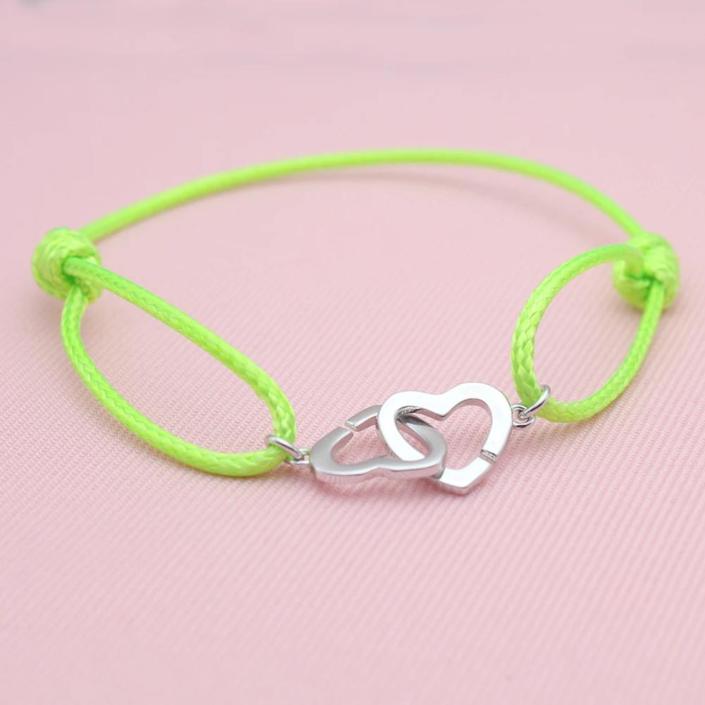 Новая коллекция 2021 браслет с двойными сердечками во Франции 100% 925 пробы