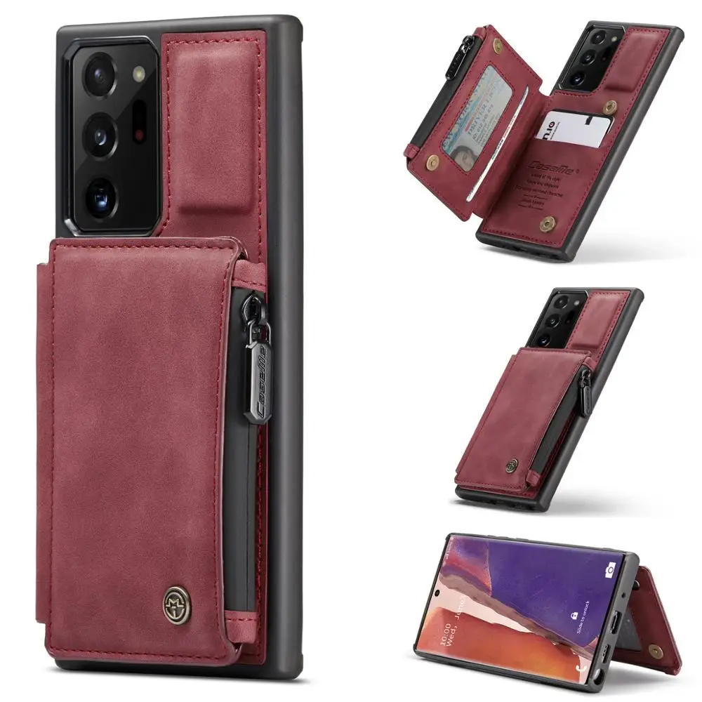 

PU Leather Phone Case w/RFID Blocking for Samsung S20 FE S21 S20 S10 S9 S8 Note 20 Ultra Note 10 Plus 9 A71 A51 A21S A52 A72