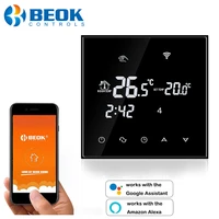 beok 220v smart wifi thermostat for electricalwater floor heating temperature controller thermostat voice alexa google home