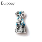 Бусины Buipoey Blue Castle для браслета и ожерелье, ювелирные аксессуары бусин