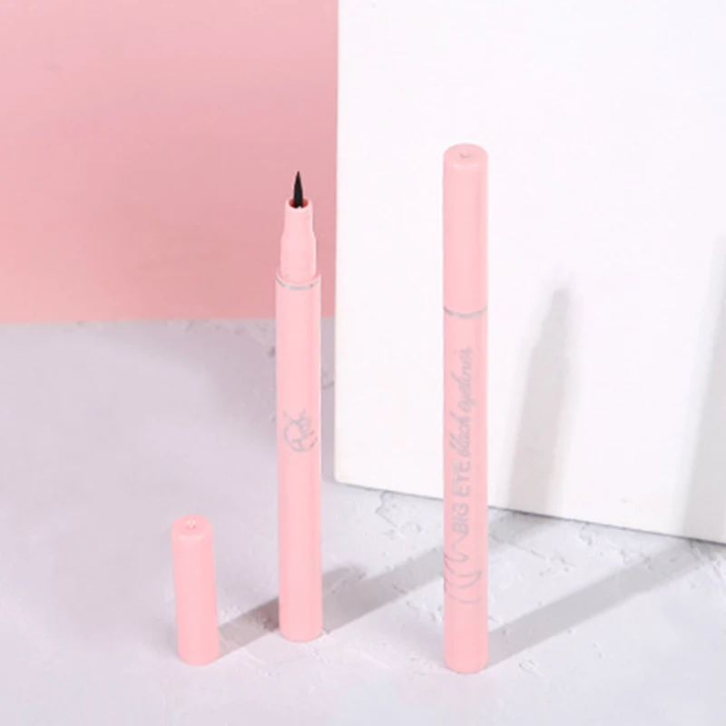 

1PC Black Slender Eyeliner Smooth Lines Waterproof Sweat-proof Non-smudge Uniform Color Eyeliner Cosmetics 2021 New Trend