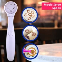 coffee cake printing spoon art electrical coffee carving pen coffee stencils cake spice cappuccino decoration pen baking pastry