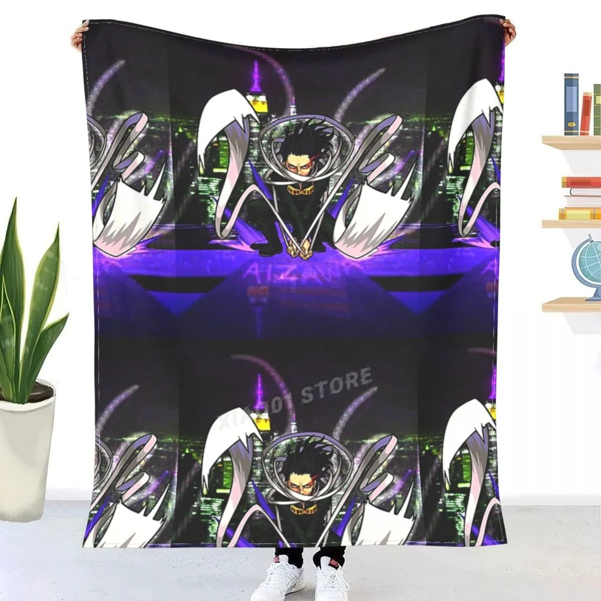 

Aizawa MHA Throw Blanket Sherpa Blanket Bedding soft Blankets