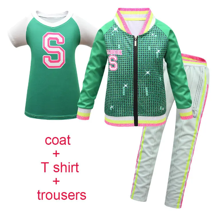 Новый костюм для косплея на Хэллоуин зомби колледж 2 Детская рубашка молнии