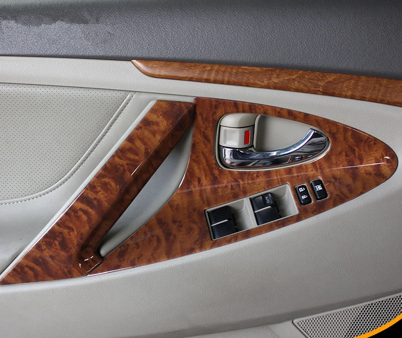 Молдинги для салона автомобиля отделка под дерево цветная наклейки панель