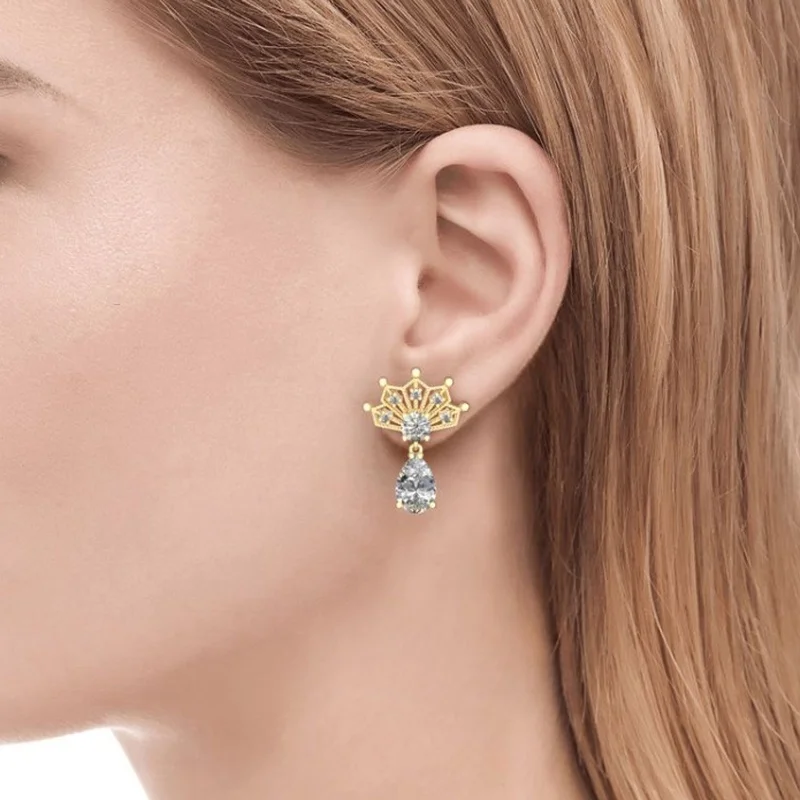 

Fashion Exquisite Golden Tassel Luxury Valentine's Day Gift Earrings Jewelry Wedding Anniversary Exquisite Jewelry Wholesale