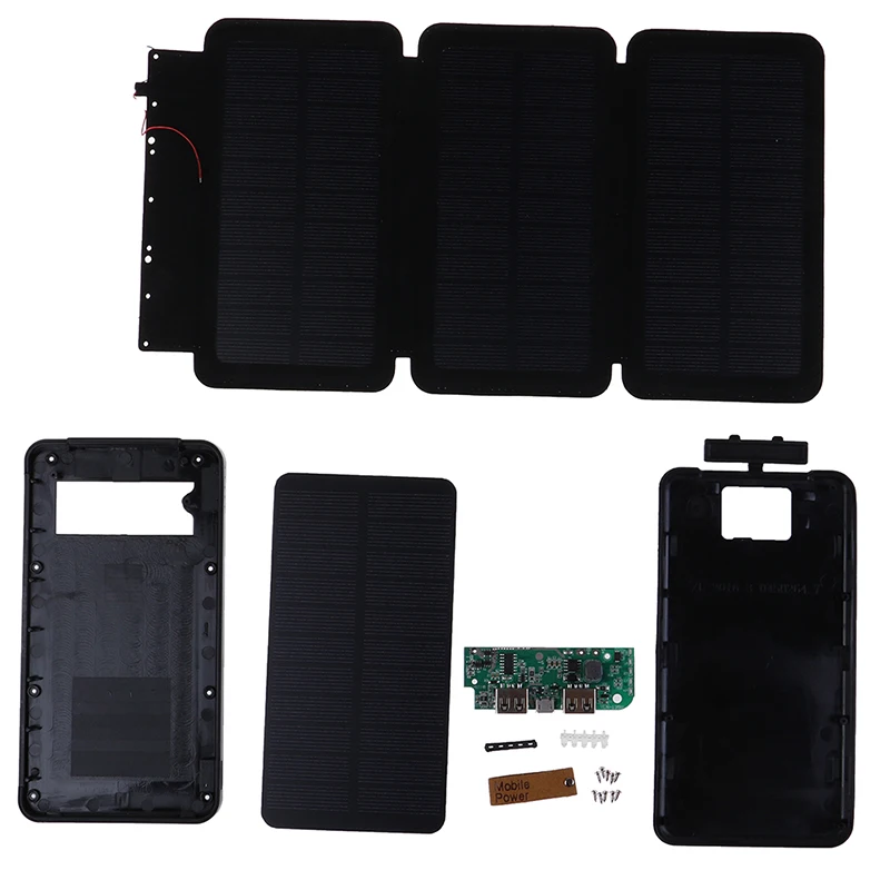 Портативный складной светодиодный двойной USB порты солнечная панель power Bank чехол