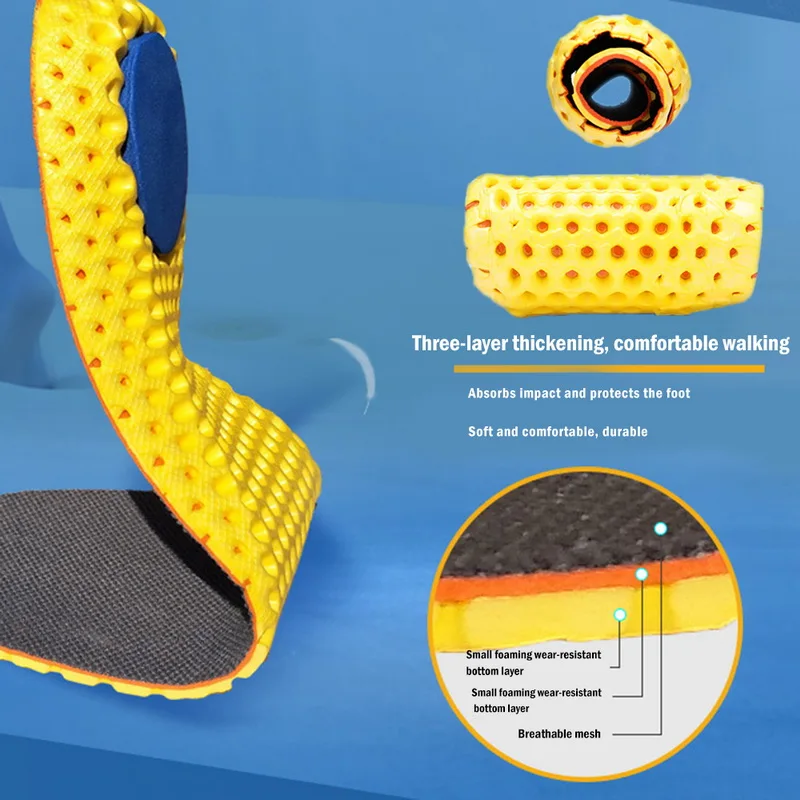 

Memory Foam Insoles For Shoes Sole Mesh Deodorant Breathable Cushion Running Insoles For Feet Man Women Orthotic Insoles