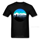 Мужская футболка с акварельным принтом Everest, черная футболка для занятий спортом, лето 2018