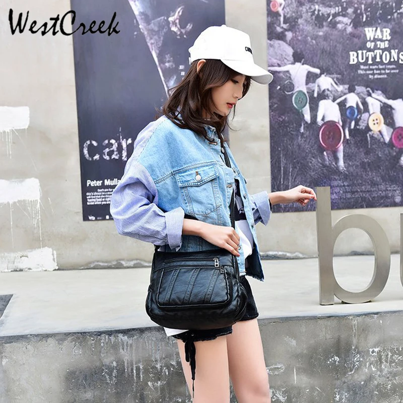 Винтажные женские сумки-мессенджеры WESTCREEK сумки через плечо для женщин женская