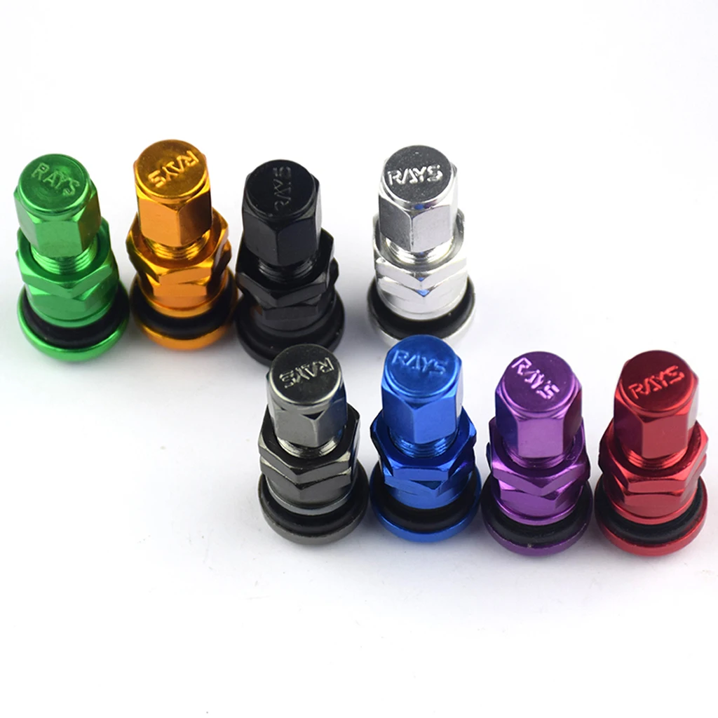 4x алюминиевый бескамерный шток клапана для шин с пылезащитной крышкой |