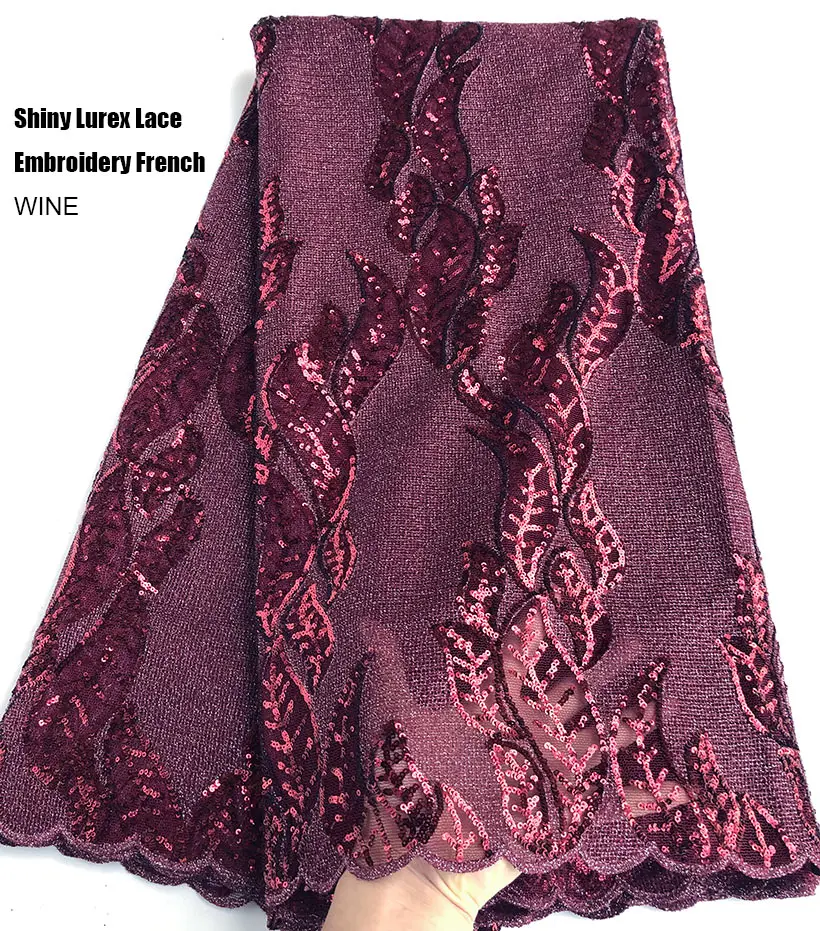 5 ярдов классическая французская кружевная блестящая сетчатая ткань с