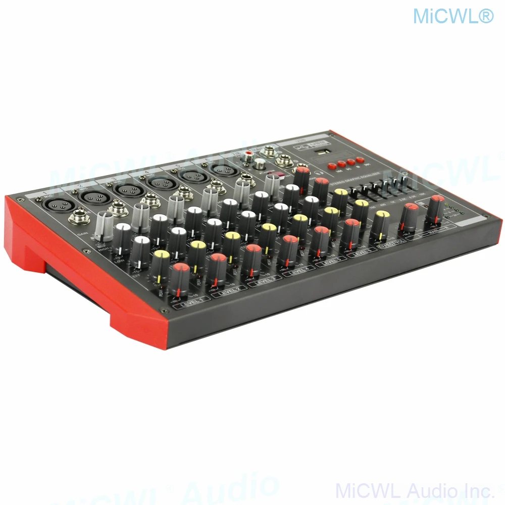 Bluetooth Mixer 8 Microphone Channel 8-Input 2-Bus A Stereo Sound Mixing Console With USB 48V Phantom Power XLR 3Pin 6.5mm Line |
