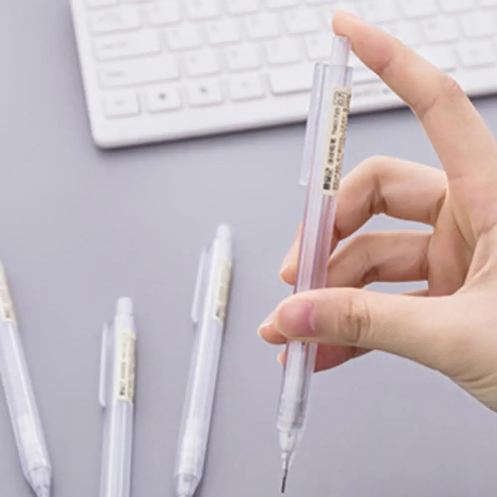 Пластиковый прозрачный механический карандаш очаровательные 0 5 мм 7 Заправка