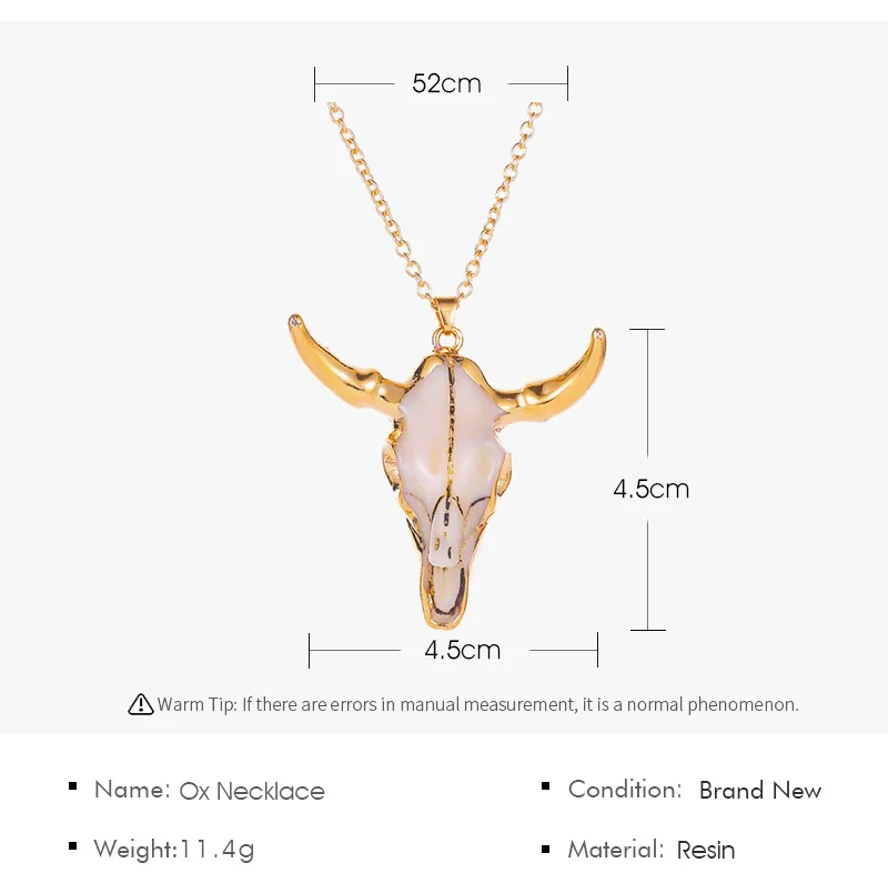 

Sailing Rain Female Animal Bull head Pendant Necklace Women Jewelry Family Lady Girls Bohemia Ethnic necklace Gift Whoesale