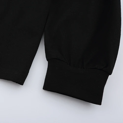 

Men Streetwear Hip Hop oversized Tshirt Letter Print T-Shirt Harajuku Cotton Summer Casual Long Sleeve T Shirt tops tees Black