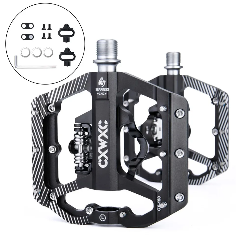 

Ultralight Mountain Bicycle Pedals Aluminum Alloy Self-Locking MTB Road Bike Pedals Flat Platform For SPD Cycling Accessories