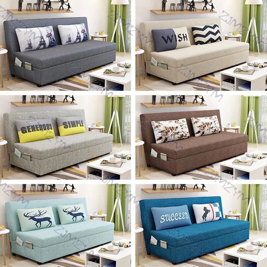 

Folding Sofa Bed 120/150CM Nordic Modern Simple Bedroom Living Room Multifunctional Adult Bed Lazy Leisure Sofa Space Saving